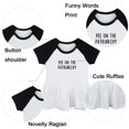 thumbnail image 2 of Pee On The Patriarchy Funny Dresses For Baby, Newborn Babies Skirts, Infant Princess Dress, 0-24M Kids Graphic Clothes (Black Raglan Dresses, 18-24 Months), 2 of 5