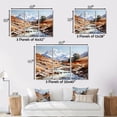 thumbnail image 4 of Designart "Rocky Majesty of Beige Brown Mountains" Landscapes Floater Framed Wall Art Print, 4 of 7