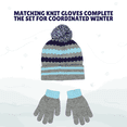 thumbnail image 5 of Bluey Striped Big Kids Knit Hat and Gloves Set BLU405, 5 of 7
