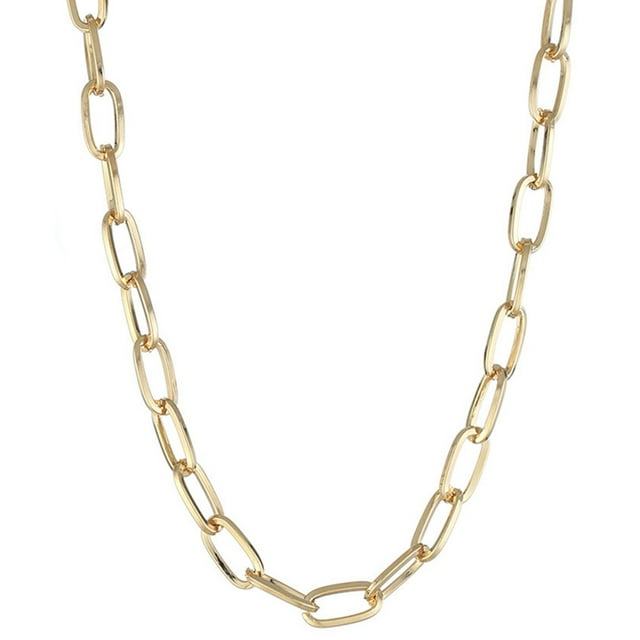 Link Chain Necklace Simple - Dainty Paperclip Necklace Short Necklace for Women