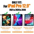 thumbnail image 2 of iPad Pro 12.9 Case 2020 with Screen Protector Pencil Holder | Full Body Shockproof Rugged Protective Durable Rubber Case w/360 Rotating Stand & Strap for iPad Pro 12.9 inch 4th Generation, 2 of 6