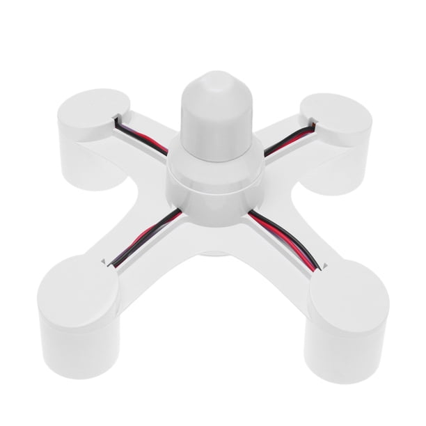 3 en 1/4 1/5 1 E27 A Base Socket Splitter Bombilla Lámpara LED (B)