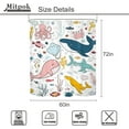 thumbnail image 5 of Kids Shower Curtain 60Wx72H Ocean Whale Funny Cartoon Fish Cute Animal Sealife for Nursery Baby Boys Girls Bathroom Decor Underwater Coastal Colorful Bath Curtain Fabric Polyester 12 Pack Hooks, 5 of 16