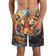 thumbnail image 1 of Fotbe Colorful Plant Tiger Trajes de Baño Estampados para Hombre, Shorts de Verano de Secado Rápido, Ropa de Playa, Bañadores-X-Large, 1 of 6