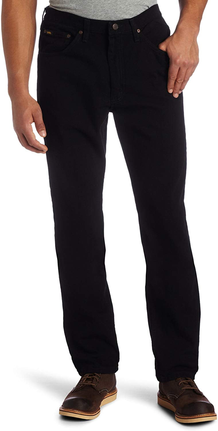 lee double black jeans