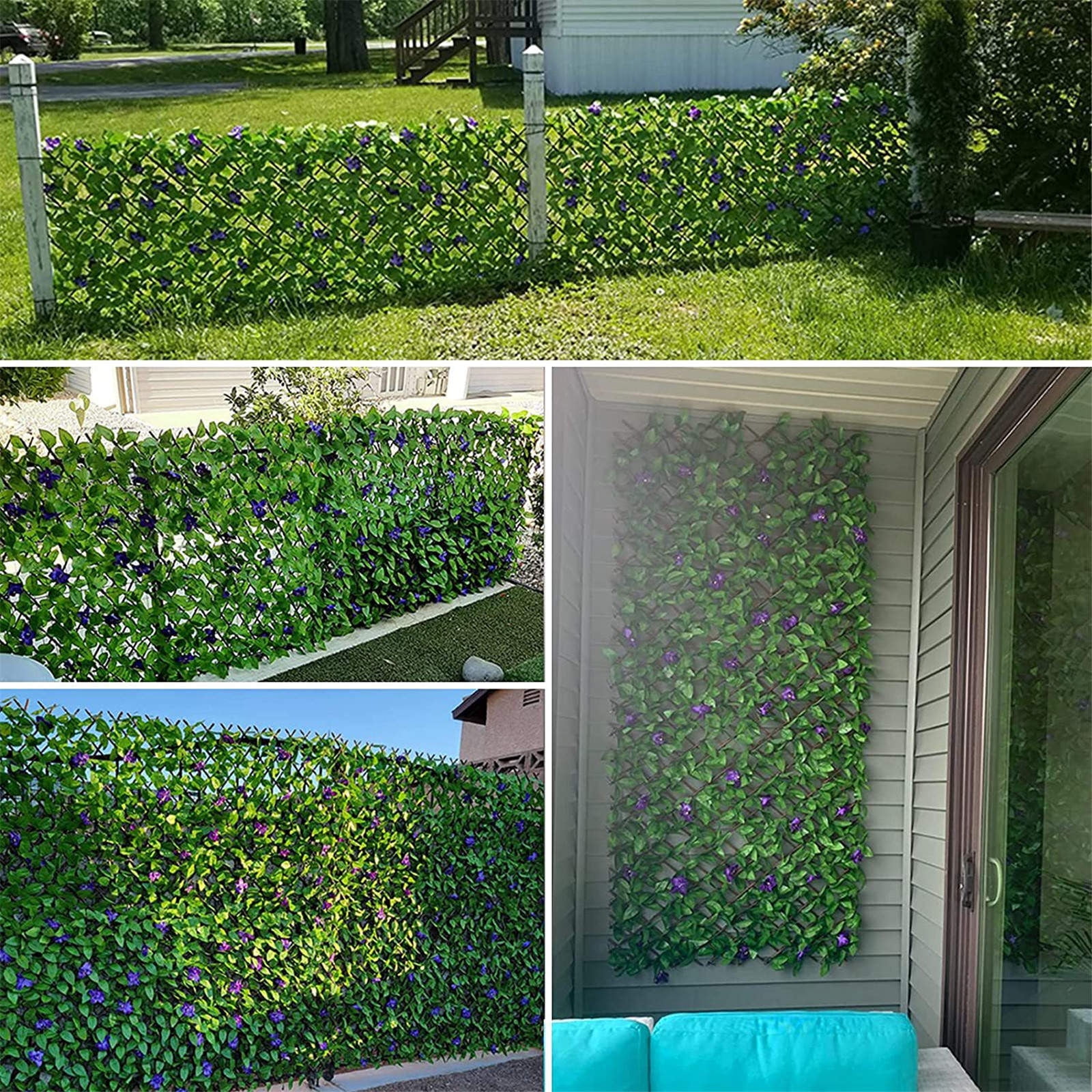 Expandable Fence Privacy Screen For Balcony Patio Outdoor Faux Ivy Fencing Panel For Garden Backyard Home Decorations