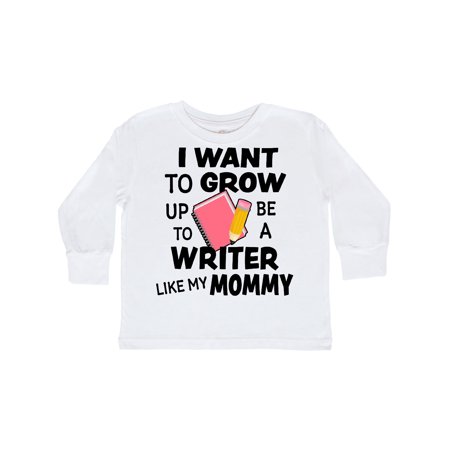 

Inktastic I Want To Grow Up To Be A Writer Like My Mommy Gift Toddler Boy or Toddler Girl Long Sleeve T-Shirt