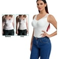 thumbnail image 6 of FITVALEN Women's Shapewear Cami with Built in Bra Tummy Control Tank Top V Neck Lace Shaper Camisoles, 6 of 7