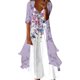thumbnail image 2 of Ichuanyi liquidación de verano femenina smock de media manga + vestido de dos piezas camies vestido largo playa maxi vestido ICHUANYI WER202308212451, 2 of 9