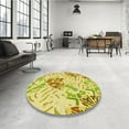 thumbnail image 3 of Ahgly Company Indoor Rectangle Patterned Neon Yellow Area Rugs, 8' x 12', 3 of 6
