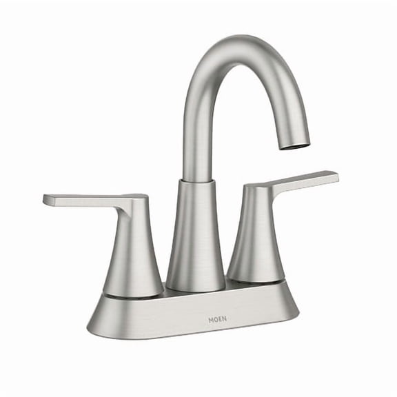 MOEN Mikah 84311SRN Spot resist brushed nickel two-handle high arc bathroom faucet
