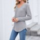 thumbnail image 5 of Ailaofu Women Tops Long Sleeve Shirts V Neck Loose Fit Soft Casual Solid Color T-Shirts Fall Clothing, 5 of 6