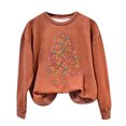 thumbnail image 4 of Chandails à Capuchon pour Femmes Mode Ampoule de Noël Imprimée Col Rond Manches Longues, 4 of 4