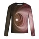 thumbnail image 5 of Blusas y camisas de manga larga con cuello redondo para hombre, blusa informal de manga larga con cuello redondo y estampado de rayas, blusa de poliéster para hombre, 5 of 5