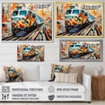 thumbnail image 4 of Designart "modern Train Geometric Express II" Transportation Floater Framed Canvas Art Print, 4 of 7