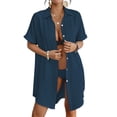 thumbnail image 2 of Shine Up Women Swimsuit Cover-ups Button Down Shirt Dress Summer Tops Bathing Suit Coverup, 2 of 7