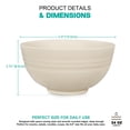 thumbnail image 2 of Greentainer Unbreakable Large Cereal Bowls - 24 OZ Plastic Lightweight Bowl Sets 4 - Dishwasher & Microwave Safe - for Cereal, Salad,Soup, Noodle, 4 Pieces (Medium), 2 of 7