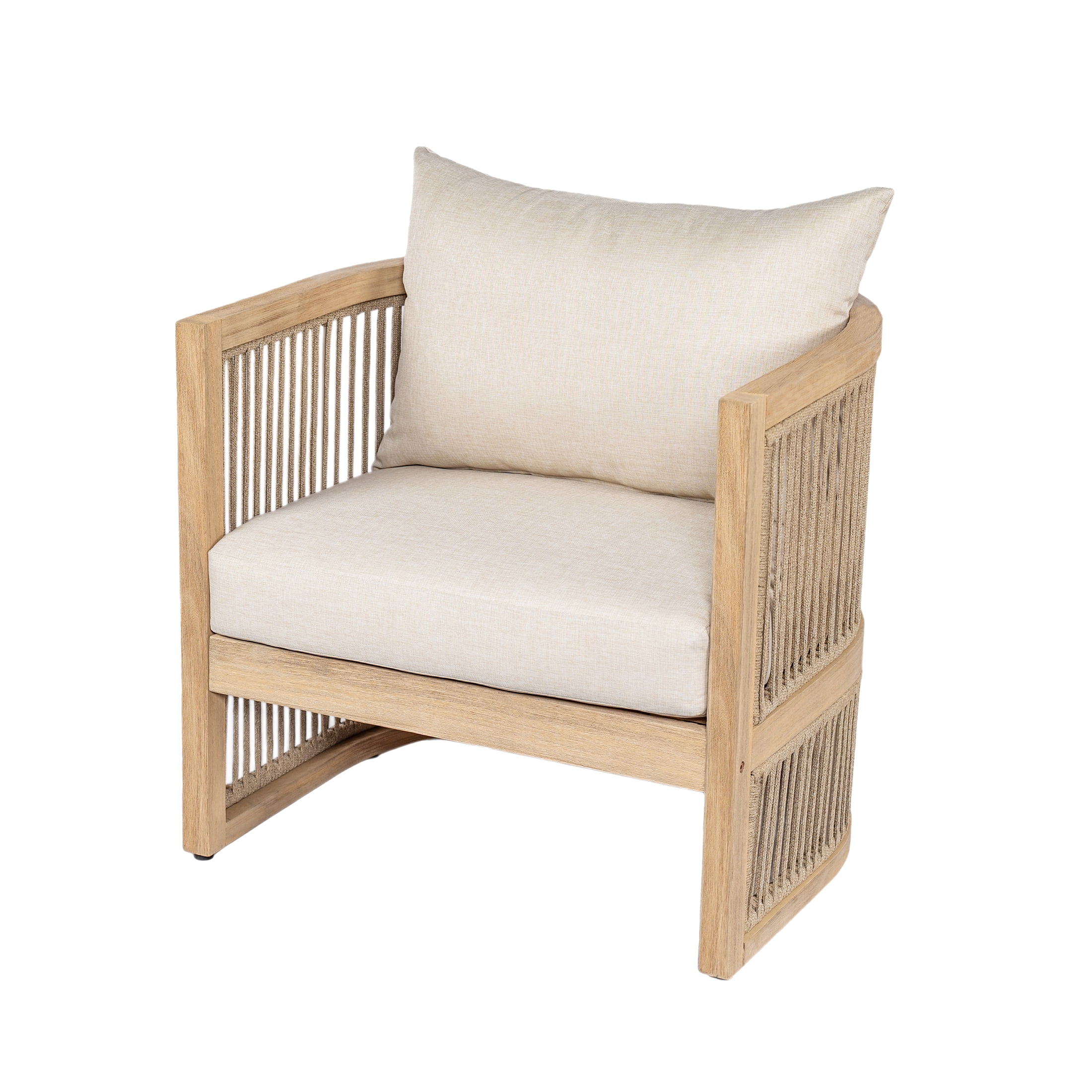 Christopher Knight Home 6PCS Outdoor Conversation Set with Fire Pit Table, 4 Patio Chairs, Tank Holder, Light Teak+White