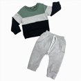 thumbnail image 4 of TOWED22 Toddler Kid Boy Clothes 2-Piece Graphic Print Long Sleeve Tee Sweatshirt Tops Elastic Waist Joggers Pants Fall Winter Outfits Clothing(Green,18-24 Mouths ), 4 of 4