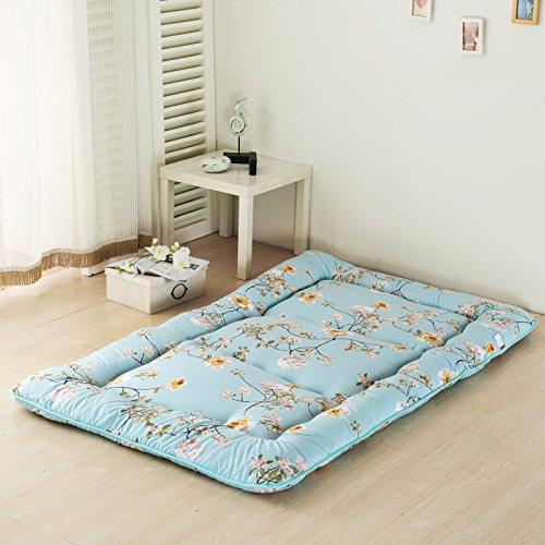 Flowers Blue Futon Tatami Mat Japanese Futon Mattress Cheap Futons for