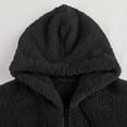 thumbnail image 6 of Men's Winter Hooded Jacket Hoodie Zipper Fleece Sweatshirt Winter Solid Color Outwear Long Sleeve Keep Warm Pocket Fashion Coat Windbreaker For Outdoor, 6 of 9