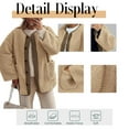 thumbnail image 5 of Cuteduck Women's Sherpa Jacket Warm Winter Casual Plush Lamb Coat S-2XL, 5 of 7