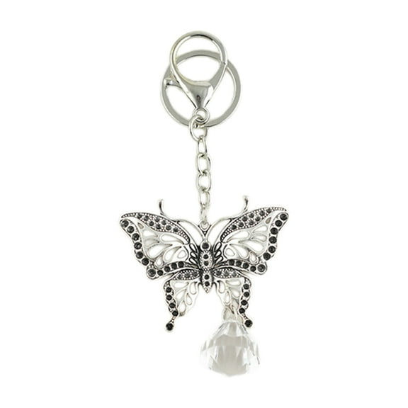 FENOHREFE Hollow Butterfly Charm Keychains Sweet Cool Pendant Car Keyring Backpack Decoration Fashion Jewelry for Women Girls