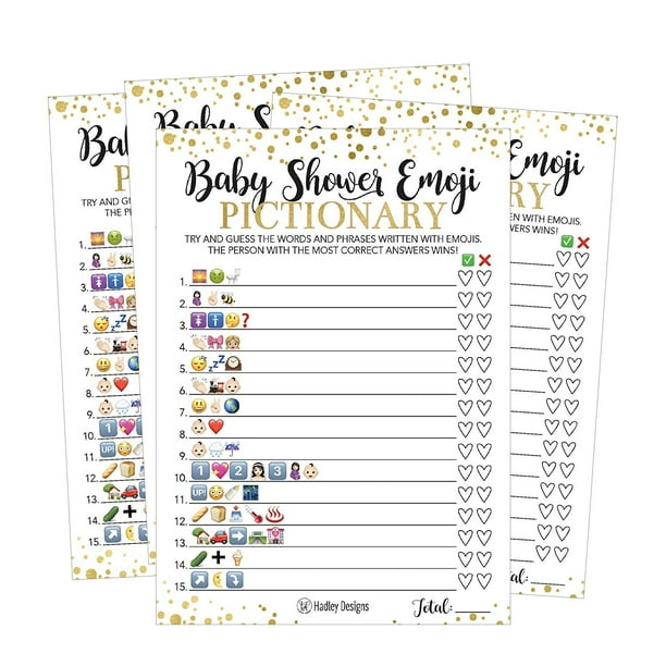 25 Emoji Pictionary Baby Shower Games Ideas For Men Women Kids Girls Or Boys And Couples
