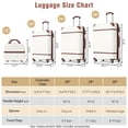 thumbnail image 2 of Luggage Sets 4 Piece, Hardshell Lightweight Suitcases with Spinner Wheels, Carry on Luggage Set with TSA Lock 20in 24in 28in and Cosmetic Case, White, 2 of 8