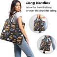 thumbnail image 2 of 5 Pack Foldable Shopping Bag,Halloween Autumn Pattern Reusable Grocery Bags with Pockets,Large Reusable Tote Bags with Handles Waterproof & Lightweight, 2 of 6