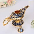 thumbnail image 4 of Aladdin's Lamp Tinware Vintage European Style Crafts Alloy Craft Ornament Wishing Lamp, 4 of 9