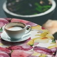 thumbnail image 3 of Ambesonne Flowers Fitted Round Tablecloth, Watercolor Tulip and Irises, 56"- 60" Diameter, Dried Rose Mustard, 3 of 5