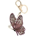 thumbnail image 4 of FRCOLOR Butterflies Keychain Rhinestone Butterflies Key Ring Backpack Bag Hanging Decoration, 4 of 8