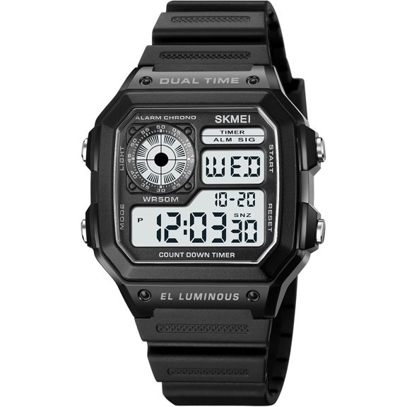Digital Watch for Men Women, Waterproof Watches for Women Men's Wrist Watches, Fashion Sport Mens Digital Watches Dual Time Date Stopwatch