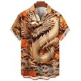 thumbnail image 2 of Las camisas más nuevas para hombres, camisa hawaiana con estampado 3D de dragón, camiseta de uso diario para hombres, camisa casual de animales para hombres, ropa de moda para hombres, blusas, 2 of 5