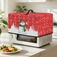 thumbnail image 4 of FOR U DESIGNS Snowmen Snowflake Pattern Microwave Oven Cover Foldable Machine Protector Decorative Dustproof Protections for Toaster Oven Christmas Decoration Accessories-S, 4 of 8