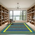 thumbnail image 2 of ODIKA 8'x10' Machine Washable Non-Slip Area Rug, Geometric Teal High Traffic Rug, Blue, 1077868, 2 of 7