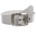 thumbnail image 2 of Snap On Hammered Rectangular Casual Belt Multi-Color Options for Men or Women, 2 of 2