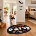 thumbnail image 6 of Aoznliie Door Mat, Halloween Pumpkin Ghost Decorative Welcome Mat for Front Door, 24x16 inch Non Slip Entryway Rug, Multicolor, 6 of 7