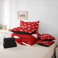 thumbnail image 6 of jejeloiu Happy Valentins'S Day 7-Piece Twin Bedding Sets,Cartoon Heart Print Bedding Comforter Set,Red White Sheet Sets For Girls,Super Cozy Room Decor Reversible, 6 of 8