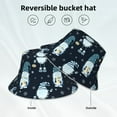 thumbnail image 4 of Kdxio Reflective Bucket Hat - Gnome and Snowflakes Print Bucket Hat for Men,Women, 4 of 9