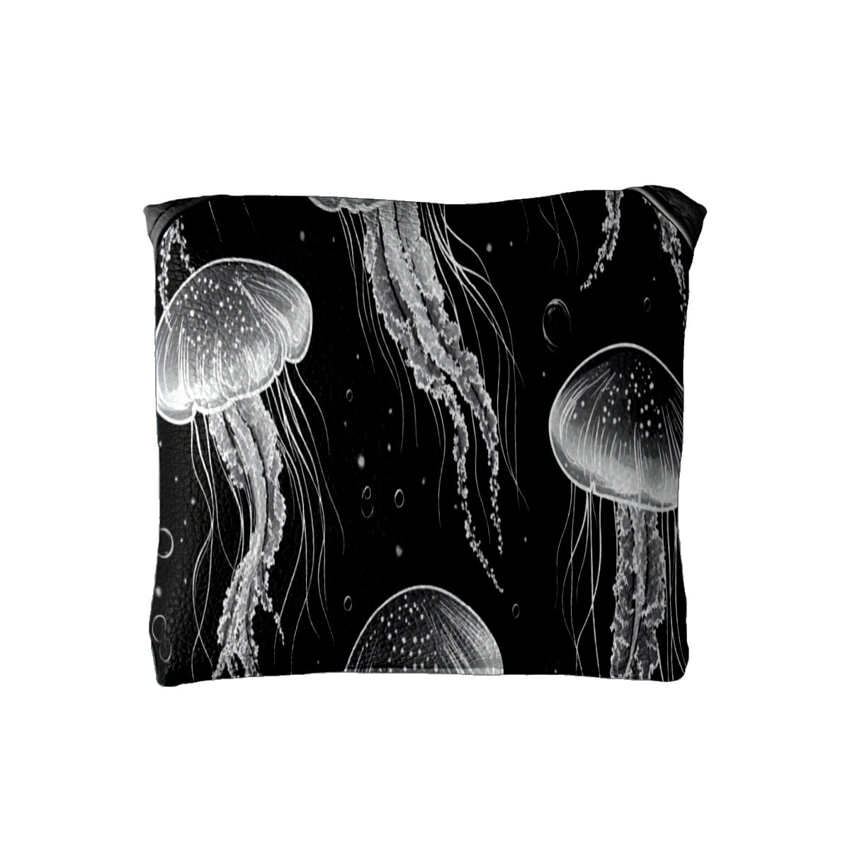Golf Mallet Putter Cover Premium Leather Waterproof Golf Putter Head Cover with Magnetic Closure Jellyfish
