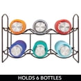 thumbnail image 3 of mDesign Collapsible Metal Water Bottle, Wine Rack Holder, 6 Bottles - Bronze, 3 of 7