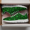 thumbnail image 3 of St Patricks Day Shoes for Women Breathable Running Sneakers Men Green Four Leaf Clover Shoes for Irish Festival Gift White Size 3.5, 3 of 5