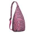 thumbnail image 1 of Aesthetic Cheetah Sling Backpack - Fashion Forward Spot Pattern, Layered Storage Shoulder Bag, 1 of 4
