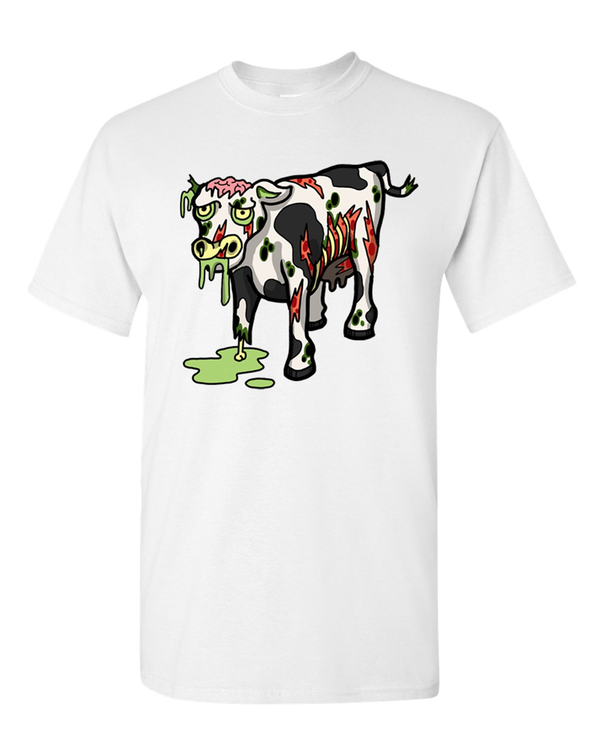 City Shirts - Zombie Cow Undead Animals Adult DT T-Shirt Tee - Walmart