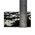 thumbnail image 4 of Unique Loom Ruth Trellis Shag Rug ,Rectangle,4' 1" x 6' 1" Black and White Modern Trellis Living Room Bed Room Dining Room, 4 of 5