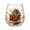 B003- C, variant on Christmas Themed Stemless Glass Cup, Halloween Glasses, Halloween Glass Cups, Halloween Drinking Glasses, 3D Painted Present Sleigh Snowflake Glassware 3.5X3.5 in for Holiday