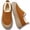 Yellow, variant on Platform Slip On Ankle Bootie Slippers for Women Fleece Lined Thick Sole Closed Back Warm Winter Bootie Slippers for Indoor Outdoor Daily Wear