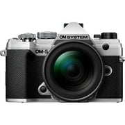 OM System OM-5 Silver Micro Four Thirds System Camera M.Zuiko Digital ED 12-45mm F4.0 PRO kit Outdoor Camera Weather Sealed Design 5-Axis Image Stabilization 50MP Handheld High Res Shot